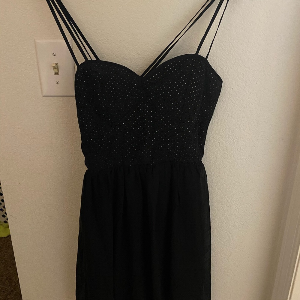 Black, beaded fun dress